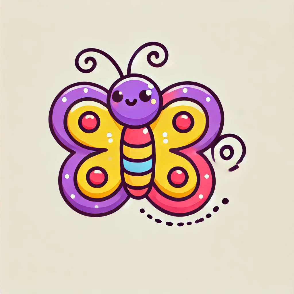 easy butterfly drawing cute